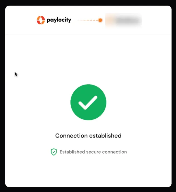 Enter the credentials, select Connect, and look for the Connection established confirmation. (2/2)