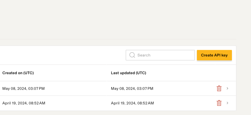 Screenshot: Create Your API Key (1/2)