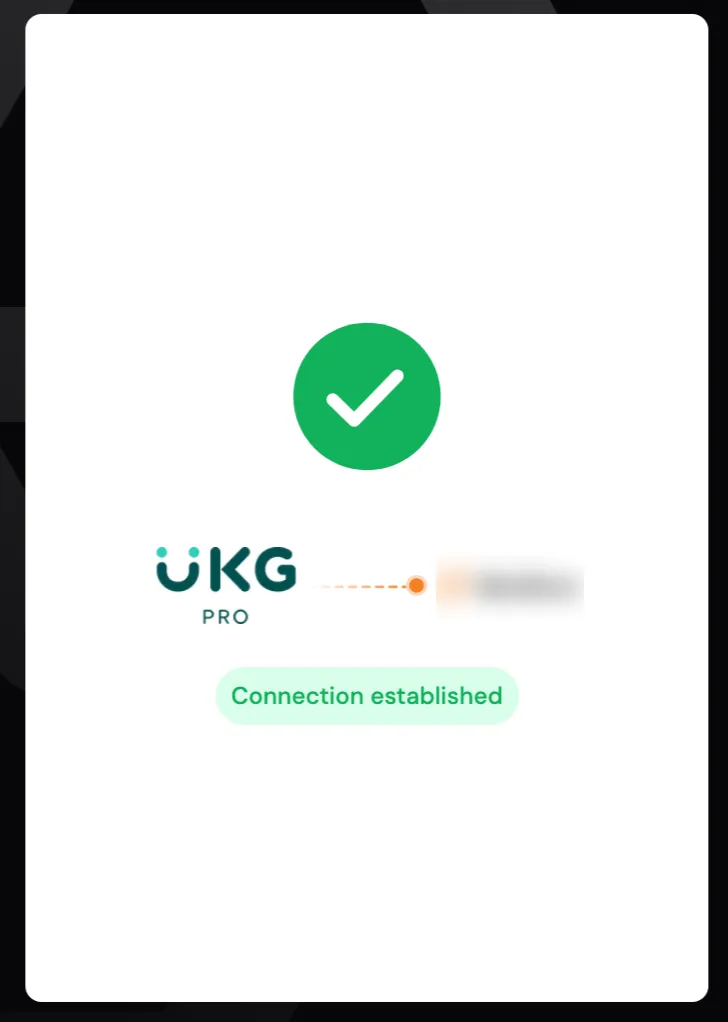 Screenshot: Connect UKG Pro to Clarity (4/4)