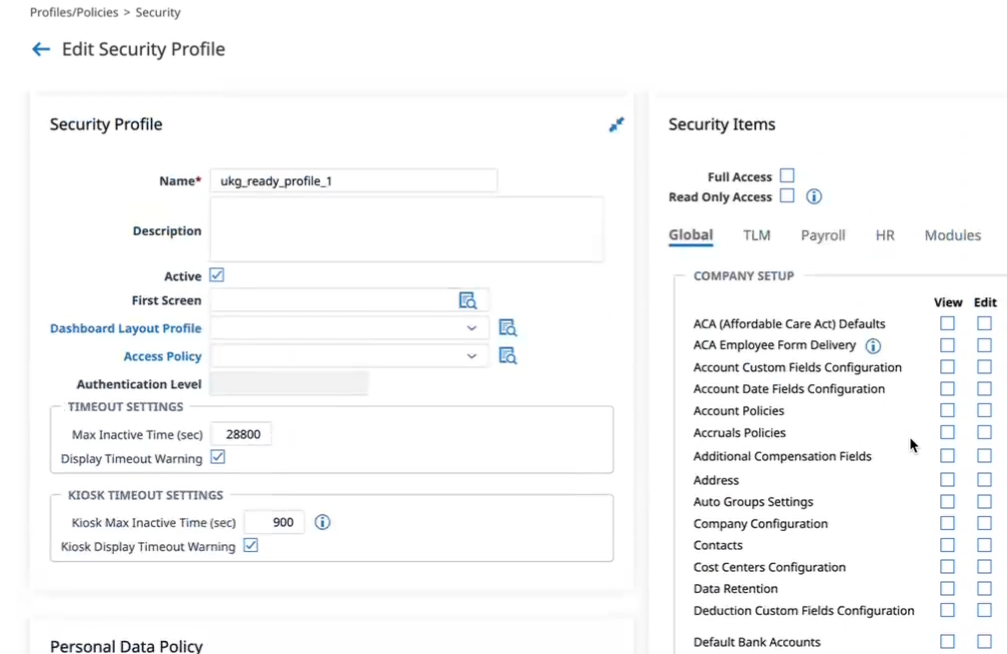 Create a dedicated security profile and assign only the required access. (1/3)